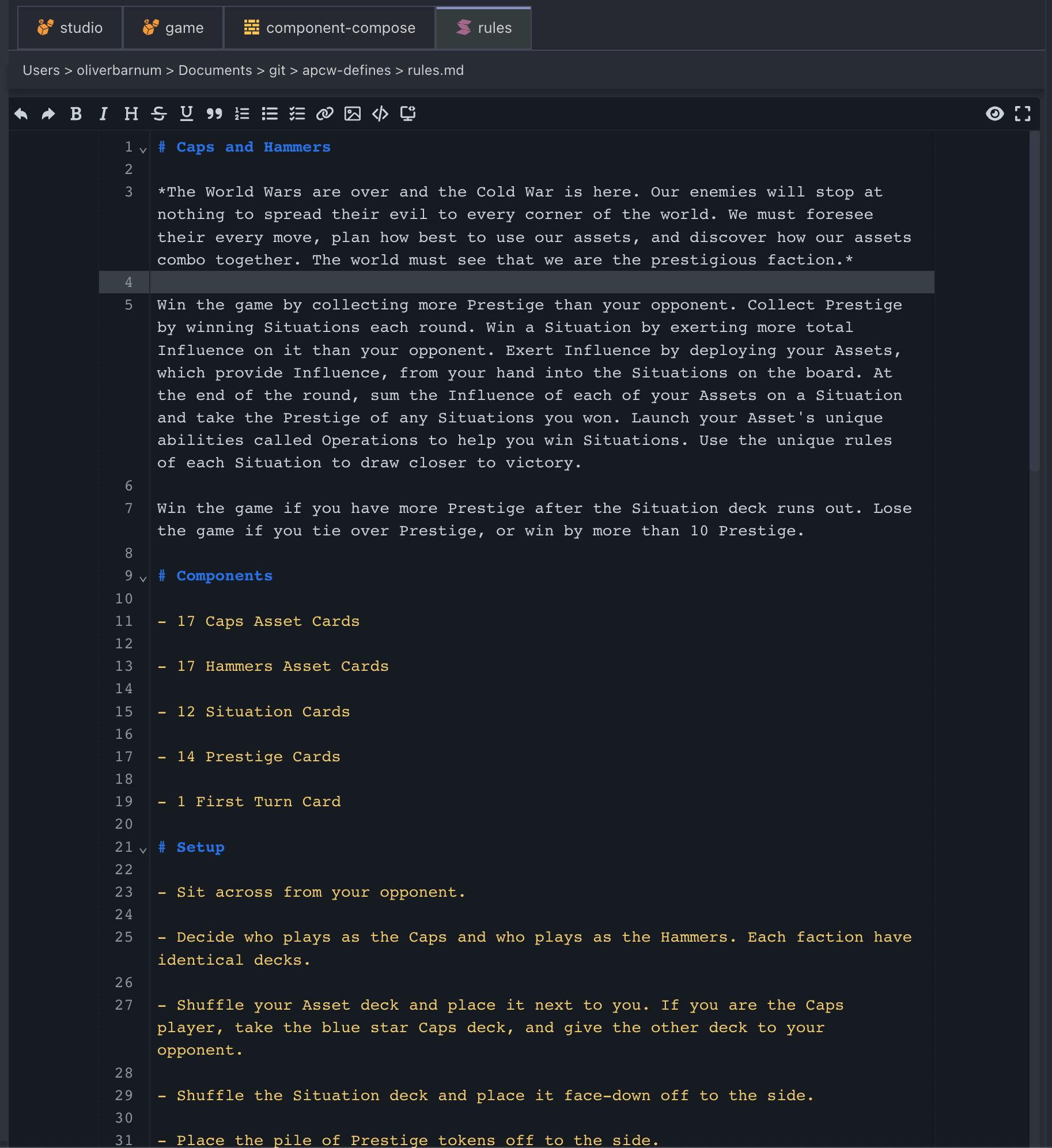 Example rules file